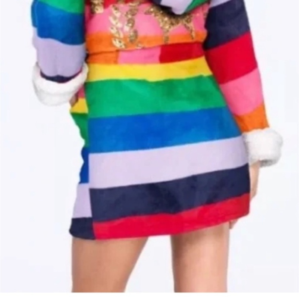 Pink Victorias Secret Sequin Sherpa Rainbow Robe size medium